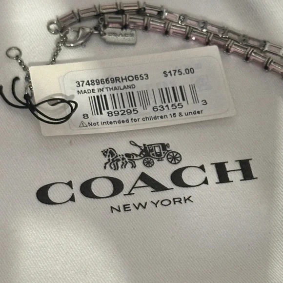 Coach Pink and Silver Chain Necklace - Picture 4 of 5
